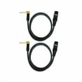 thumbnail image 2 of Audio2000's C14006BP2 6Ft 1/4" TRS Right Angle to XLR Male Cable (2 Pack), 2 of 4