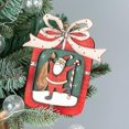 thumbnail image 5 of Wooden Santa Claus Snowman Christmas Tree Suspension Decoration (4pcs, Red), 5 of 5