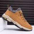 thumbnail image 5 of Nuevas zapatillas de deporte de invierno para hombre, botas de nieve amarillas a la moda de Color sólido para hombre, zapatos de senderismo antideslizantes para exteriores, calzado deportivo impermeab, 5 of 5