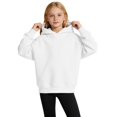 thumbnail image 2 of Girls Fleece Hoodie Pullover Hooded Sweatshirt Long Sleeve Solid Color Pockets Casual Tops, 2 of 5