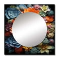 thumbnail image 2 of Designart "Nature s Resilience Colorful Succulents" Floral & Botanical Square Mirror Wall Decor Traditional - Large Multi-Color Square Bathroom Mirror - Square Printed Wall Mirror Art, 2 of 5