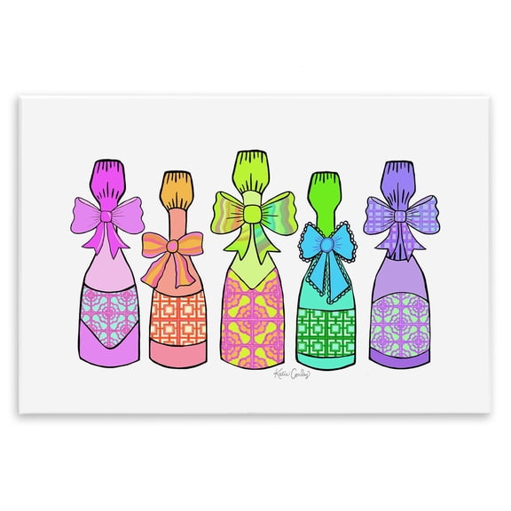 Stupell Industries Eclectic Patterned Drink Bottles Wall Plaque Art, 15 x 10, by Katie Conley