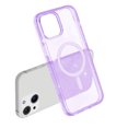 thumbnail image 4 of for iPhone 15 Plus Magnetic Case [Compatible with Magsafe], Clear Glitter Full Body Protective Cover Slim TPU Transparent Shockproof Bling Phone Case for iPhone 15 Plus 6.7", Purple, 4 of 7