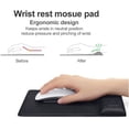 thumbnail image 2 of Ergonomic Padded Mouse Pad with Wrist Rest Memory Foam Soft Comfortable Wrist Rest Support Cushion for Office, Computer, Laptop, Mac Typing and Wrist Pain Relief and Repair (Mouse pad, Black), 2 of 6