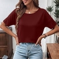 thumbnail image 3 of Hilenly Backless Yoga Tops for Womens Criss Cross Open Back T Shirts Short Sleeve Athletic Shirt Summer Workout Tee, 3 of 6