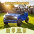thumbnail image 3 of Track Seven 12V Ride on Car, Licensed Dodge RAM 3500 Ride On Truck with Remote Control, Rear Shock Suspension, LED Headlights, Low Battery Alarm, Bluetooth, Music, Ride on Toy for Kids Aged 3+, Blue, 3 of 9