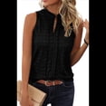 thumbnail image 2 of Top Sin Mangas con Cuello en V de Color Liso para Mujer, Negro, Talla L, 2 of 8