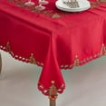 thumbnail image 2 of SARO QX227.I67S Pandora Collection Holiday Christmas Tree Tablecloth Ivory, 2 of 2