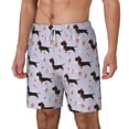 thumbnail image 2 of Uemuo Dachshund Dog Pattern Mens Swim Trunks Quick Dry Board Shorts with Mesh Lining, Stretch Beach Shorts Quick Dry No-Chafing Board Shorts-Large, 2 of 9