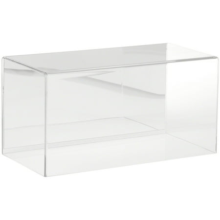 Plymor Clear Acrylic Display Case with No Base (Mirror Back), 12" W x 6" D x 6" H