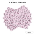 thumbnail image 2 of Placemats Set Of 4 / 6, Pink Cute Pigs Placemats For Dining Table Indoor/Outdoors Heat Resistant Washable Placemats 18" X 12", 2 of 8