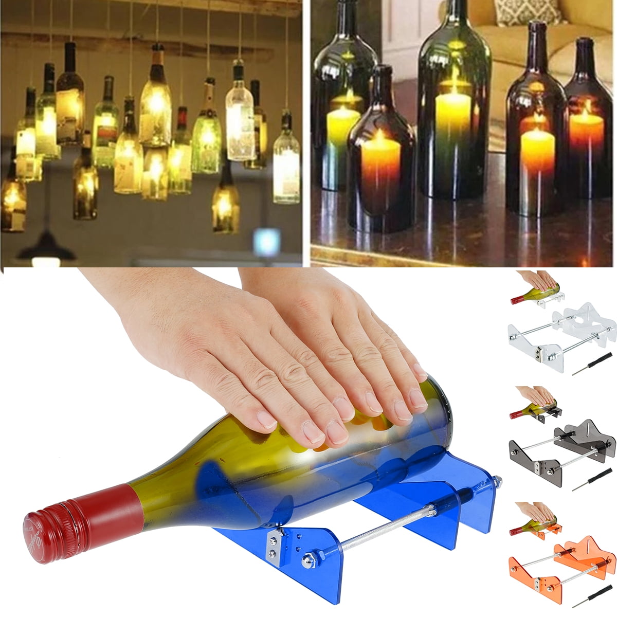 10 pieces glass bottle cutting machine DIY machine cutting wine beer  whiskey alcohol champagne craft gloves glasses accessories - AliExpress