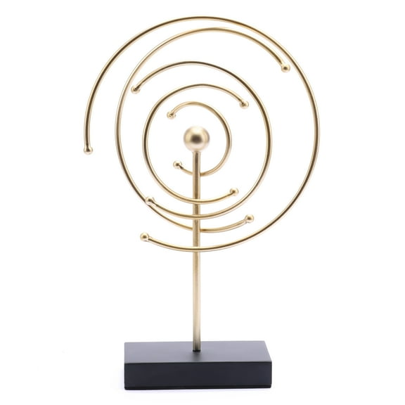 LuxenHome Gold Abstract Spiral Tabletop Decor