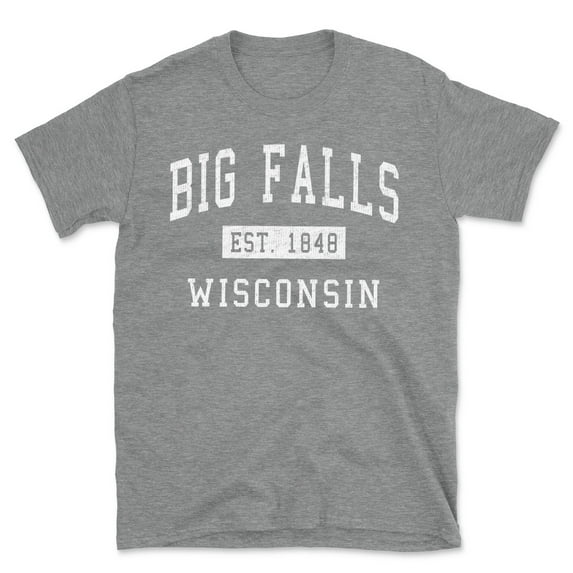 Big Falls Wisconsin Classic Established Men's Cotton T-Shirt