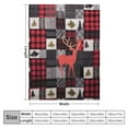 thumbnail image 4 of COMIO  Deer Throw Blanket Rustic Cabin Decor Woodland Blanket Plaid Christmas Blanket Gifts for Women Southwestern Farmhouse Decor for Couch Bed Livingroom, 4 of 6