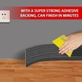thumbnail image 4 of Vinyl Wall Base Baseboard Molding Trim 6" Flexible Self Adhesive Rubber Wall Base Moulding Trim Peel and Stick Design, 6 Inch x 40 Feet, Dark Gray Wood, 4 of 6