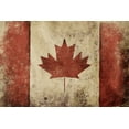 thumbnail image 2 of Grey, Jace 32x23 Black Ornate Wood Framed with Double Matting Museum Art Print Titled - Canadian Rustic Flag, 2 of 4