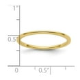 thumbnail image 2 of 10ky 1.2mm Half Round Stackable Band Ring Size 9 Stackable Ring for Women and Men - 1.0 Grams, 2 of 2