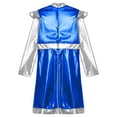 thumbnail image 6 of LiiYii Girls Space Alien Outfit Kids Astronaut Fancy Dress for Festival Holiday Birthday Theme Party Royal Blue 8, 6 of 7