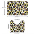 thumbnail image 3 of Xecao Black Cow Sunflowers 2-Piece Vintage Seamless Anti-Skid Mat Set, featuring a stylish pattern for a safe and elegant toilet rug experience, 3 of 6