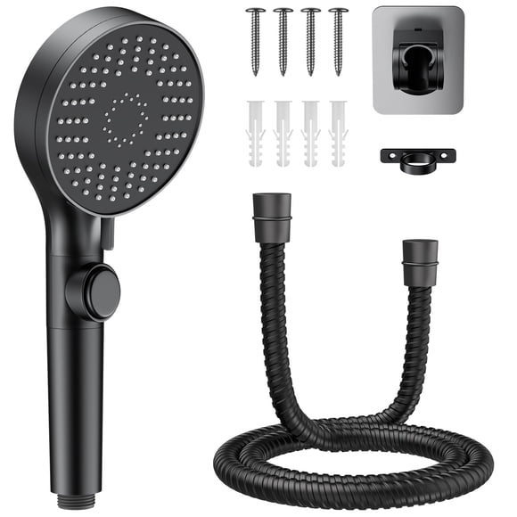 Alcachofa de ducha FOCSPROD RV 5 modos de alta presión con manguera negra