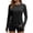 Black, variant on Tqcoqu Womens UPF 50+ Long Sleeve Swimsuits Top UV Sun Protection Side Ruched Trendy Shirts,Light Blue,Women's S-XXL