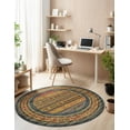 thumbnail image 3 of Unique Loom Fars Collection Area Rug - Pasadena (5' Round Blue/Light Blue), 3 of 6