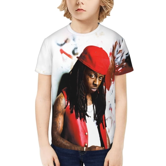 Lil Wayne Kids T-Shirt 3d Printed Graphic T-Shirts Boys And Girls Short Sleeve Shirts For Youth Kids X-Small