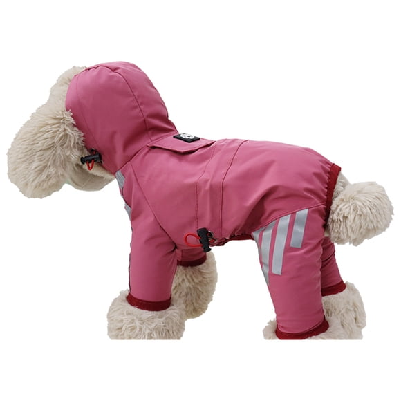 Fiudx Chaqueta Impermeable para Perros, Impermeable y Ligera, con Bandas Reflectantes, Diseño con Capucha, Elegante y Cómoda, Fácil de Limpiar, para Perros Pequeños y Medianos, para Usar En Las Cuatr