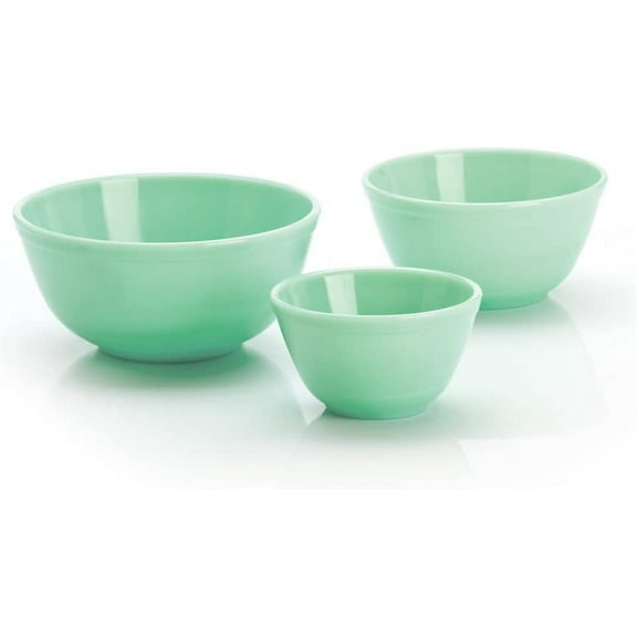 SHAKLAK Mosser Glass Jadeite Glass Mixing Bowls (One Pack)