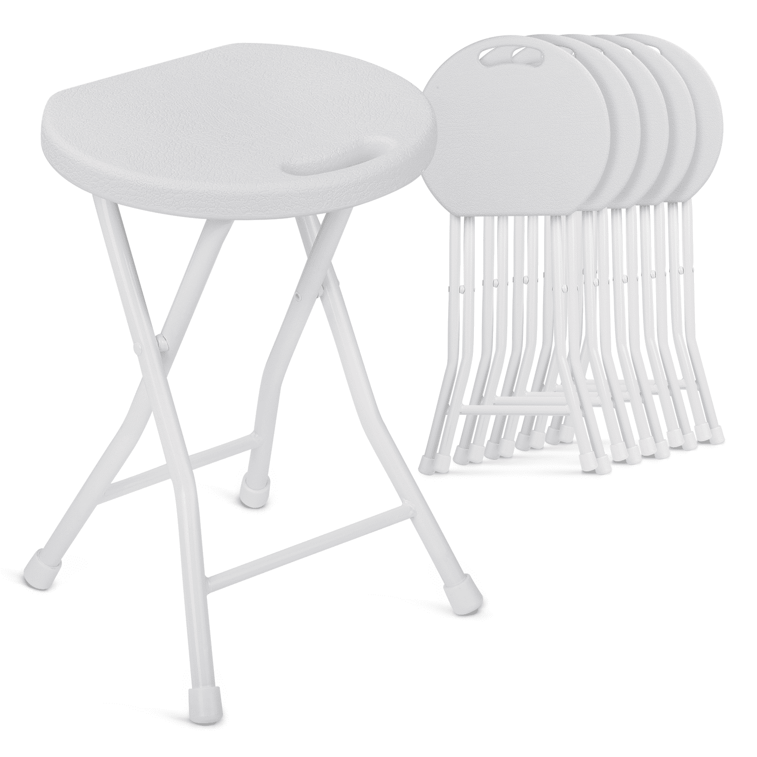 MoNiBloom 18" Folding Stool, Portable Round Chair for Recreation Game