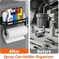 thumbnail image 4 of Magnetic Spray Can Holder with 2 Hooks, Tool Box Accessories with Strong Magnetic, Spray Bottle Storage Rack for Garage Home Workspace, Black, 4 of 6