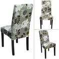 thumbnail image 3 of Dining Room Chair Covers Set of 6, Stretch Printed Parsons Chair Slipcovers Spandex Removable Washable Kitchen Chair Protector Cover for Dining Room, Hotel, Ceremony(Flowers), 3 of 6