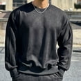 thumbnail image 1 of pstuiky manga larga para hombre, Sudadera informal de cuello redondo y manga larga para hombre Tops de hombre xl, 1 of 5