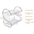 thumbnail image 5 of Mother's Day Sales - Curved 2 Story Dish Rack Set, Stainless Steel 204 + ABS, 5 of 9