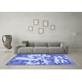 thumbnail image 3 of Ahgly Company Machine Washable Indoor Square Persian Blue Traditional Area Rugs, 4' Square, 3 of 4