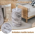 thumbnail image 6 of Ciphrias 19.7 Inch Gray Marble Look Round Side Table for Living Room, 6 of 8