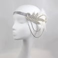 thumbnail image 1 of Diadema de Boda Nupical Cinta de Cabeza de 1920s Great Accesorio de Pelo Disfraz Estilo Charleston Blanco Baoblaze Diadema estilo flapper vintage, 1 of 8