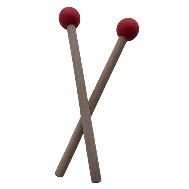 QualitChoice 2 Pcs Bâtons de Maillet en Caoutchouc pour Praticiens Rouge 18.5x2.5cm