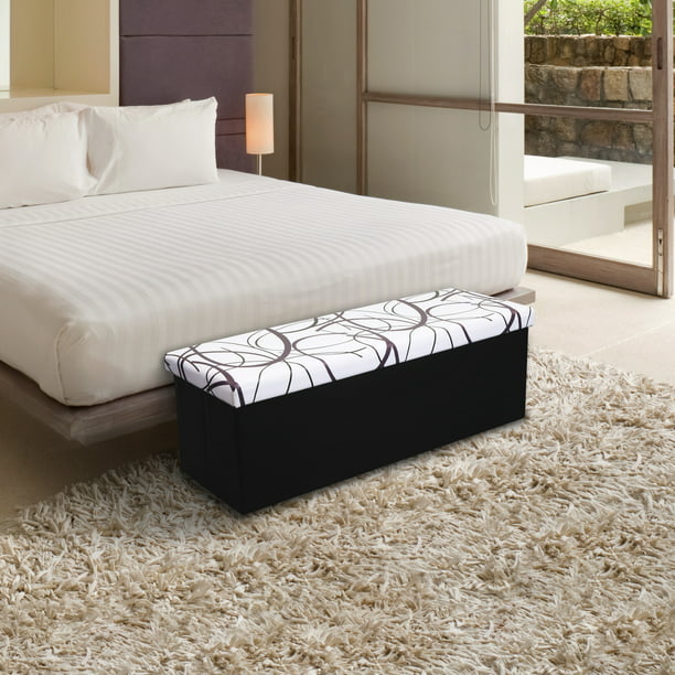 Mellow 45 Swirl Faux Leather, Best Leather Ottoman With Storage Bed