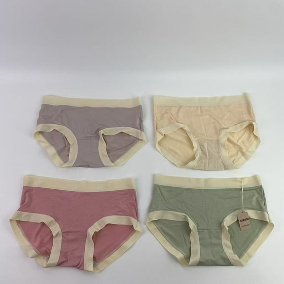 GINOSE underwear,Womens Underwear Cotton Hipster Panties Breathable Briefs Sexy Cheeky Stretch Ladies Bikini Underwear 4 Pack