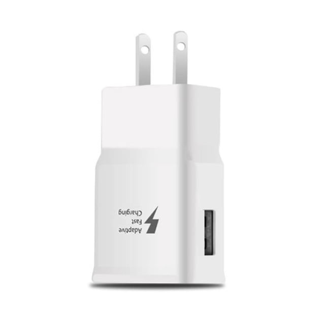 US Plug USB Wall Charger One-Port 9V-1.67A 5V-2A Power Charger Adapter Adaptive Fast Charging for Mobile Phone