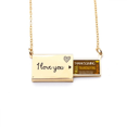 thumbnail image 1 of Thanksgiving Day Autumn Pie Pattern Letter Envelope Necklace Pendant Jewelry, 1 of 3