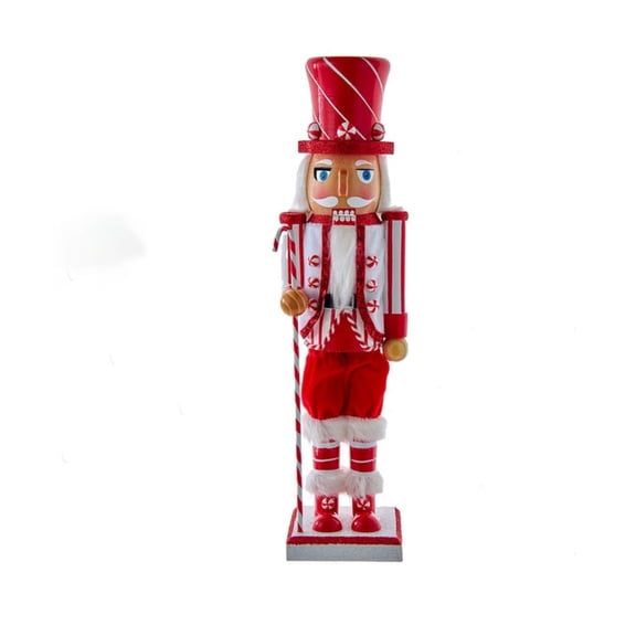 Kurt Adler 15-Inch Red Peppermint Nutcracker Christmas Figurine