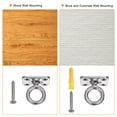 thumbnail image 5 of 2 PCS Ganchos de techo 304 Acero inoxidable 35 mm Placa cuadrada for plantas colgantes, 5 of 5