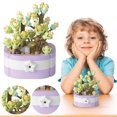thumbnail image 1 of Bloques Construcción Suculentos Micropartículas Plantas en Macetas Simuladas Ensambladas para Adornos Modelo Mesa Escritorio Con Flores (P1256) Día Soleado en Pleno Verano (263PCS), 1 of 9