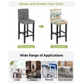 thumbnail image 3 of Starfish Coastal Bar Stool Covers Set of 2, Summer Ocean Coral Conch Seagrass Vintage Brown Stretch Bar Chair Covers with Backs, Removable Pub Counter Height Chair Cover for Kitchen Dining Room Cafe, 3 of 7