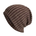 thumbnail image 3 of Holzkary Winter Hats for Men Women Fleece Lined Beanie Warm Cuffed Soft Knit Outdoor Skull Cap Stripe Hat Winter Plus Velvet Hat Outdoor Cycling Warmth Unsix Hood Ski Hat Khaki One Size, 3 of 4