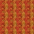 thumbnail image 1 of Ahgly Company Indoor Square Patterned Neon Orange Area Rugs, 4' Square, 1 of 6