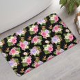 thumbnail image 2 of Pioneer Flower Floral Print Pattern Bathroom Rugs Mat, Non Slip Microfiber Bathroom Rug with Rubber Backing, Soft Mats for Bathroom Floor Tub Shower, 17"x30", 2 of 5